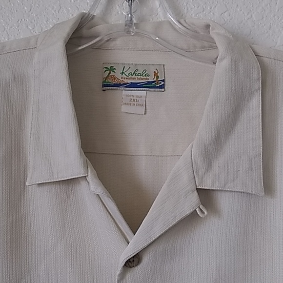 Men's Kahala 100% Silk SS Button Down Shirt xxl - Picture 3 of 6